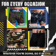 Load image into Gallery viewer, JUNGLE CAMO | SMUGGLING DUDS STASH POCKET BOXERS
