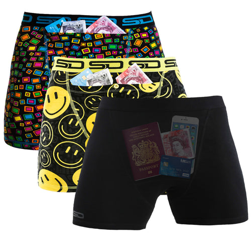 ANLINKSHINE Men's Boxer Briefs Secret Hidden Pocket, Travel Underwear with  Secret Front Stash Pocket Panties (2 Packs) : : Clothing, Shoes 