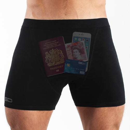 H&R Pocket Underwear for Men with Secret Hidden Front Stash Pocket