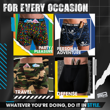 Load image into Gallery viewer, CORE COLLECTION | SMUGGLING DUDS STASH POCKET BOXERS - 4 PACK

